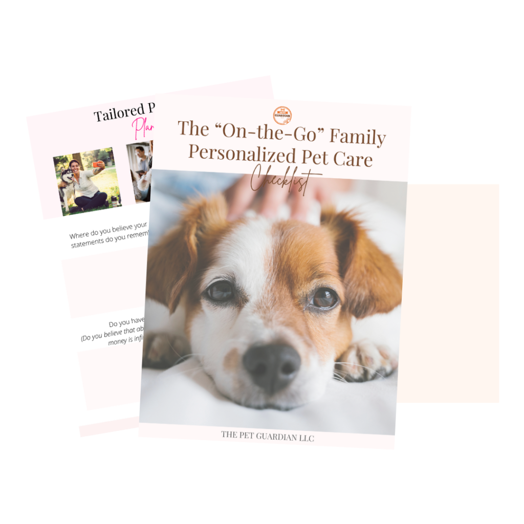 personalized pet care checklist